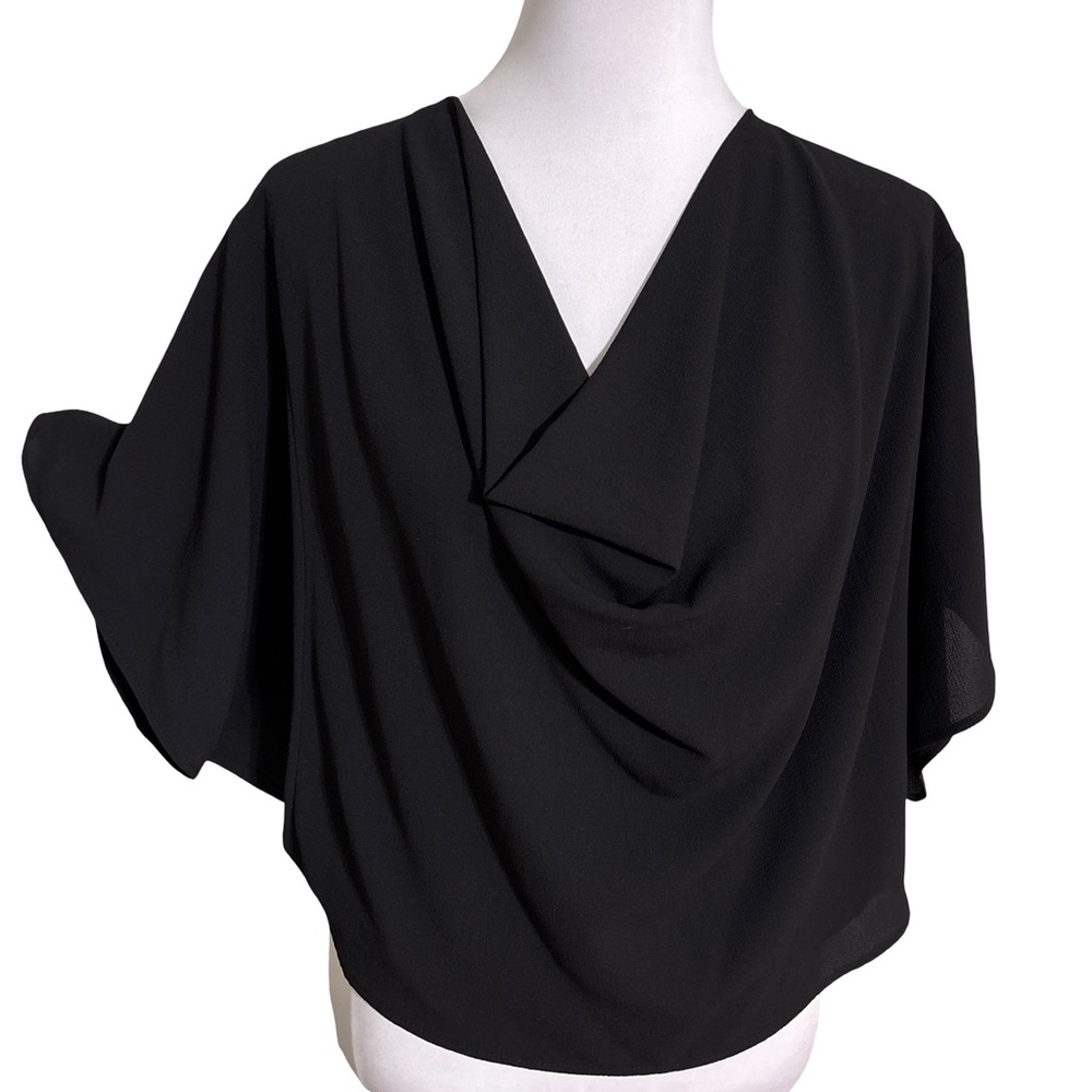 Vici Black Draped Top